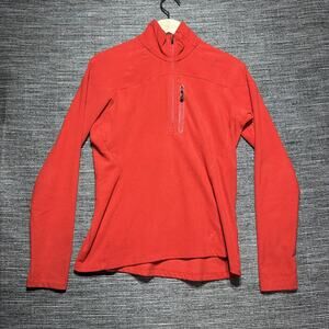 First Ascent Jacket Women's M Orange 1/4 Zip Pullover Fleece